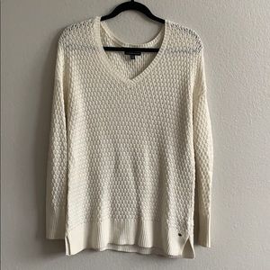 American Eagle cream knit sweater